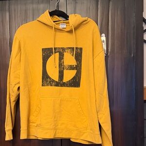 Yellow Graphic Hoodie for Men